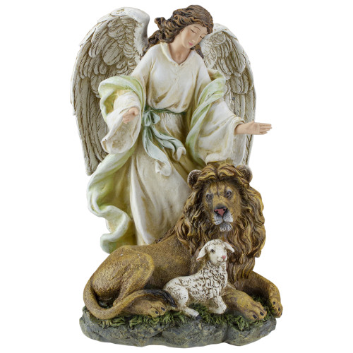 Joseph's Studio Angel with Lion & Lamb Figurine - 10