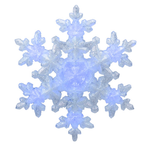 9 25 Led Lighted White Blue Sparkly Snowflake Christmas Tree Topper Clear Lights Christmas Central