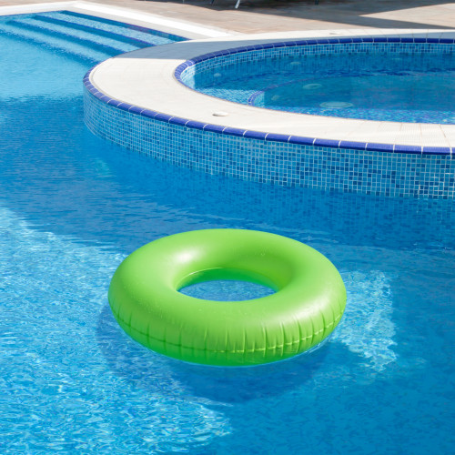Inflatable Neon Lime Green Swimming Pool Inner Tube, 35-Inch ...