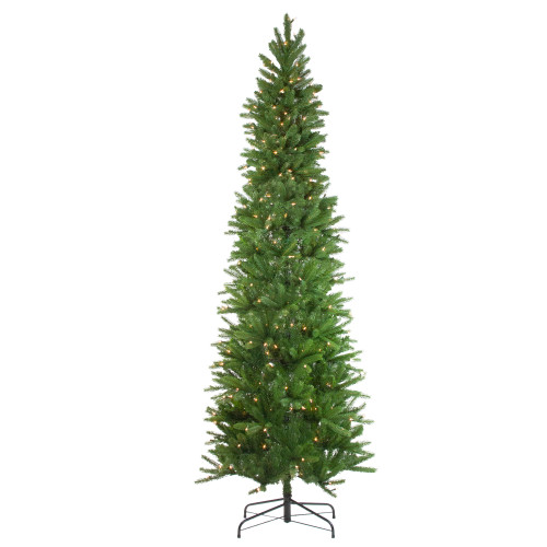 Real Touch™️Pre-Lit Pencil Northwood Noble Fir Artificial Christmas Tree - 7.5' - Clear Lights - IMAGE 1