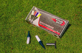 Box of 25 Powershot Pitchmarkers, easily planted in grass, soil or grass.  The perfect companion for quick and easy line marking