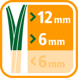 For grass over 6mm in length.