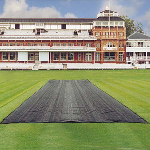 Tildenet heavy-duty germination cover with grommets laid over a cricket wicket Tildenet heavy-duty germination cover with grommets laid over a cricket wicket
