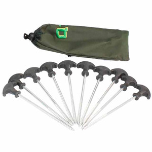 Pitch Marking Pegs in green, to help with stringing out pitches. Pitch Marking Pegs in green, to help with stringing out pitches.