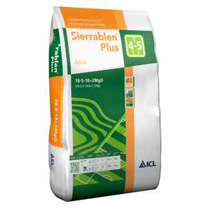 ICL Sierrablen Plus Active (5+Months) 18-5-18 granular controlled release fertiliser 25kg. ICL Sierrablen Plus Active (5+Months) 18-5-18 granular controlled release fertiliser 25kg.