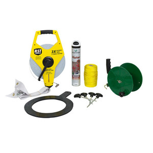 Grassroots initial line marking kit including 100 metre measuring tape, mini hand reel, 200 metre of string, penalty spot marker, 345 triangle, aerosol can and 4 pitch pegs. Grassroots initial line marking kit including 100 metre measuring tape, mini hand reel, 200 metre of string, penalty spot marker, 345 triangle, aerosol can and 4 pitch pegs.