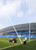 Installing the hinged Millennium rugby posts at a stadium