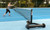 outdoor tennis court using the Integral Weighted Wheelaway Tennis post set