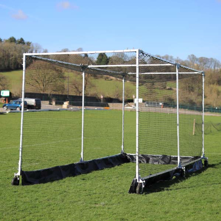 Aluminium Mobile Cricket Frame 3m x 3m x 7.2m with 6 Wheels