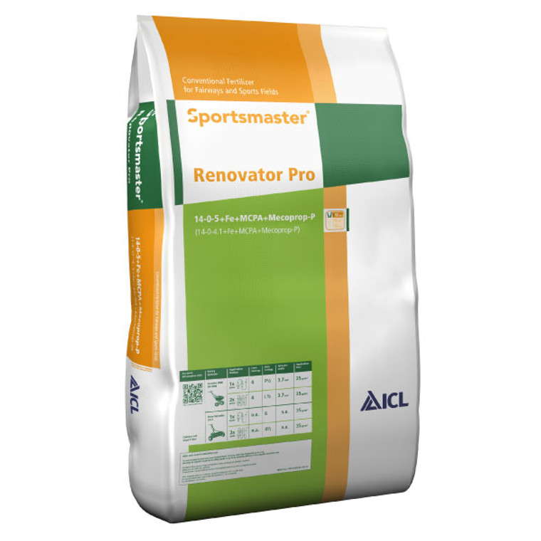 ICL (Everris/Scotts) Sportsmaster Renovator Pro, an all-in-one granular feed, weed and moss killer .