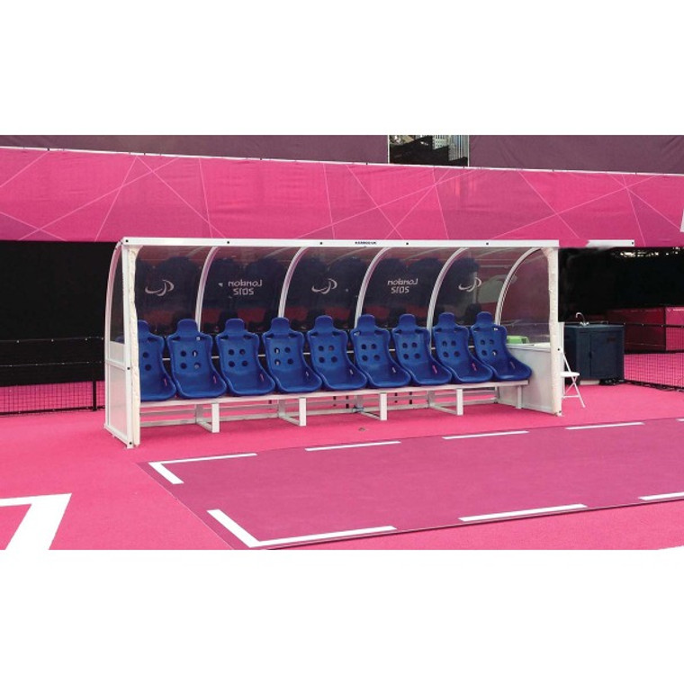 Curved Team Shelters with Superior Seats 1