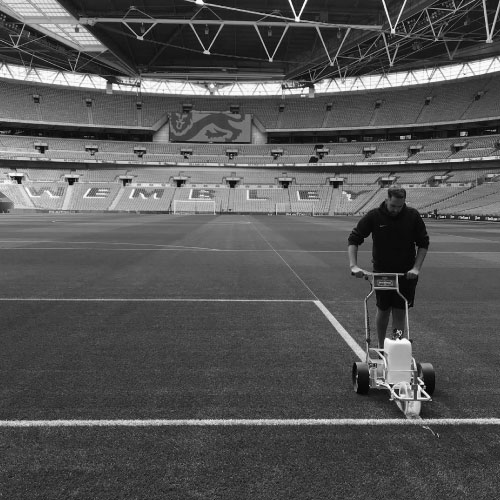 Line Marking at Wembley Stadium