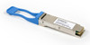 QSFP-10010-LR4 Ethernet 100G QSFP transceiver 10Km range, LC dual connector, quad CWDM 25G lasers, perspective view