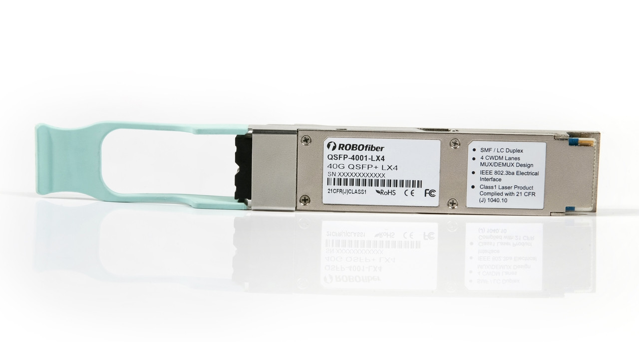 LX4 2Km on single-mode and 150m on OM3 40G rate QSFP+ LC connector with CWDM