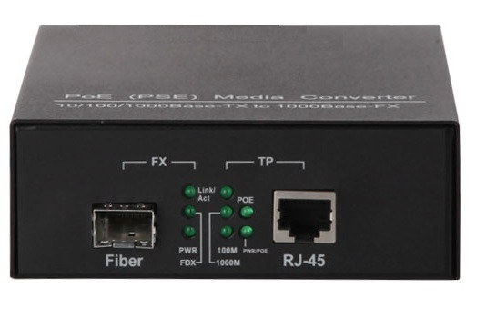 FC-1001-PSE Gigabit PoE Media Converter SFP Slot