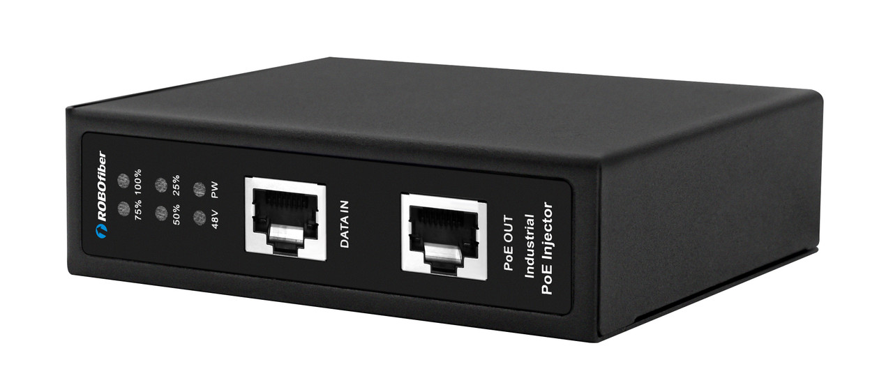 INJ-H2G5-90-12R 2.5G/Gigabit Ethernet Industrial High Power PoE 802.3af/at/bt injector (90W power budget), extreme temperature