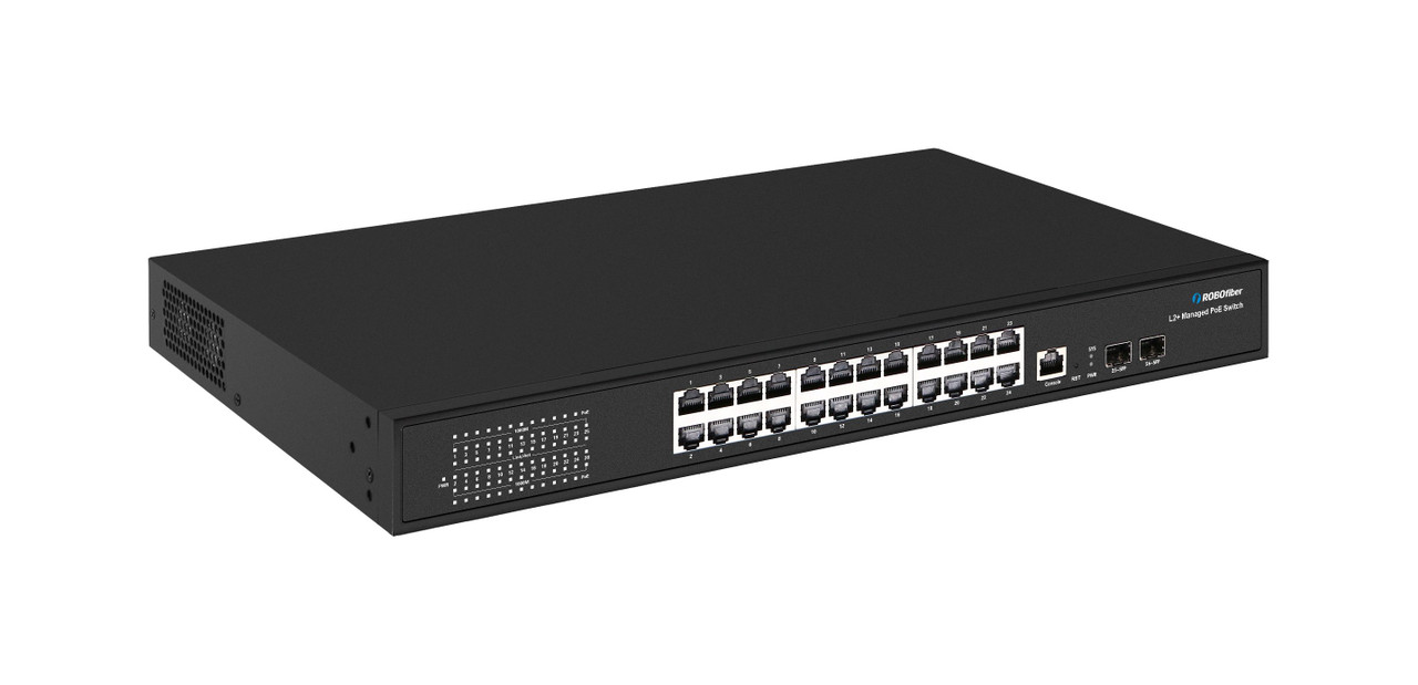 RB-2402M-PSE Gigabit Ethernet 24+2 Gigabit ports high power POE managed L2+ switch (375W budget)