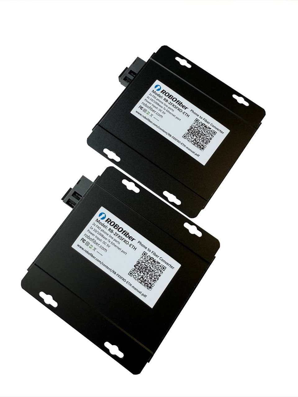 RB-2FXSFXO-ETH Two POTS RJ11 and Ethernet data over one strand of fiber telephone line extender SET of TWO