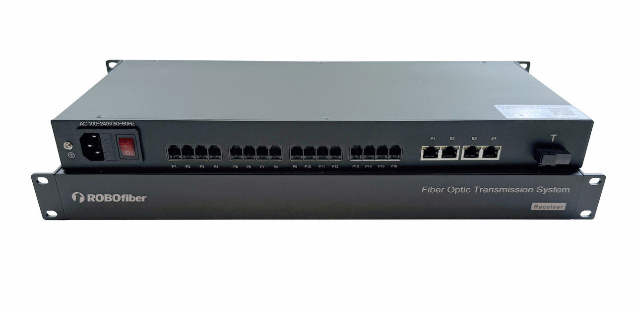 ルーター・ネットワーク機器 Fot-16M Fiber Optic Transcelver RB-16FXSFXO-ETH4 16 POTS Ethernet over Fiber Extender