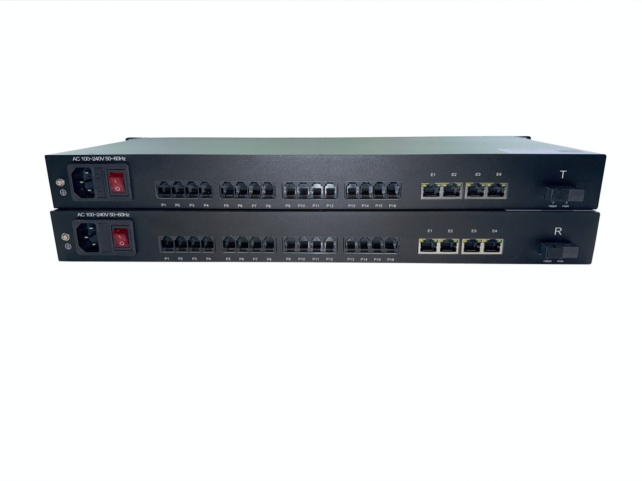 RB-16FXSFXO-ETH4 16 POTS Ethernet over Fiber Extender