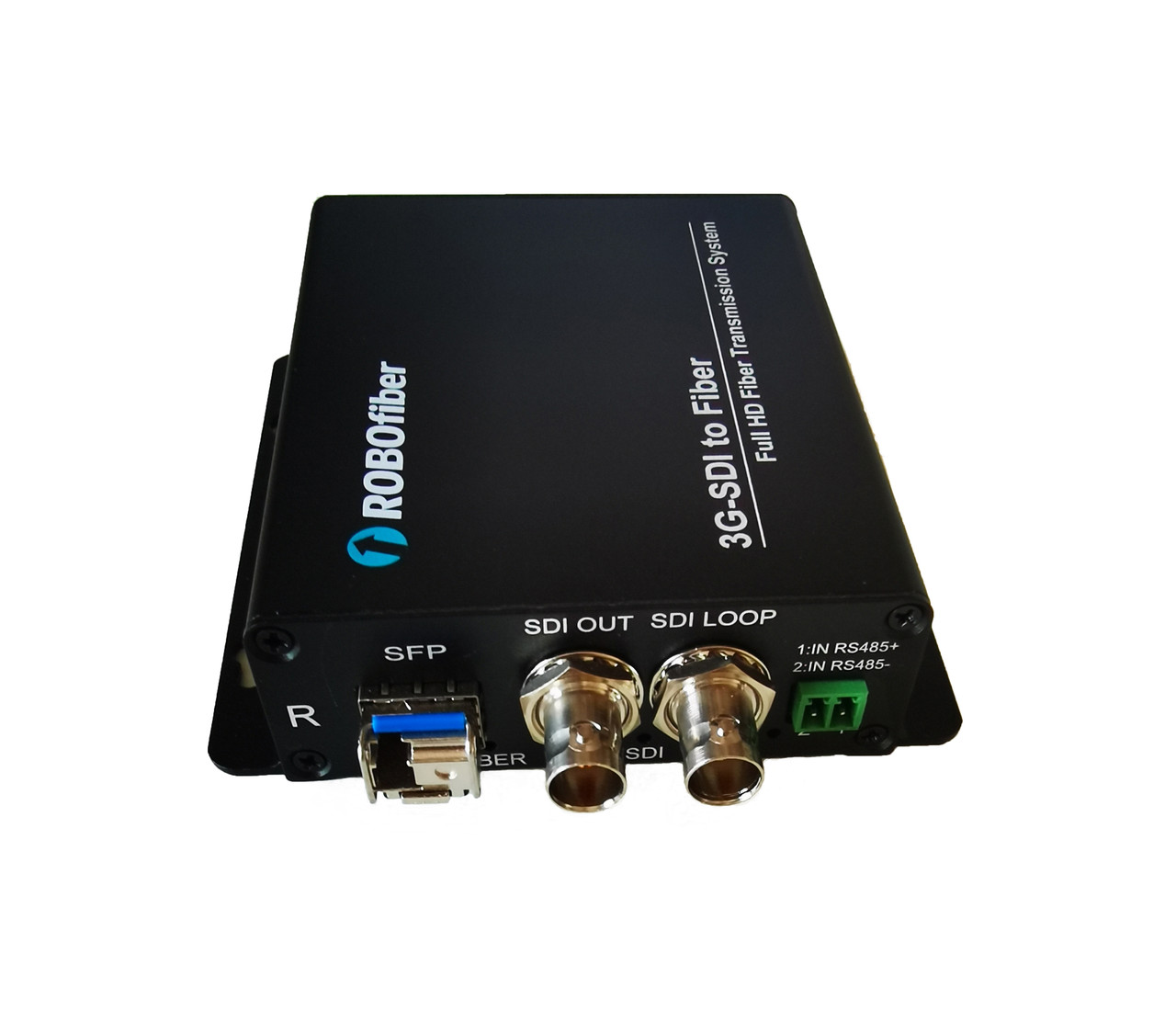 RB-3GSDI-01-R 3G SDI over SM fiber receiver single strand with RS485 channel transport, SMPTE 424M, Industrial hardened