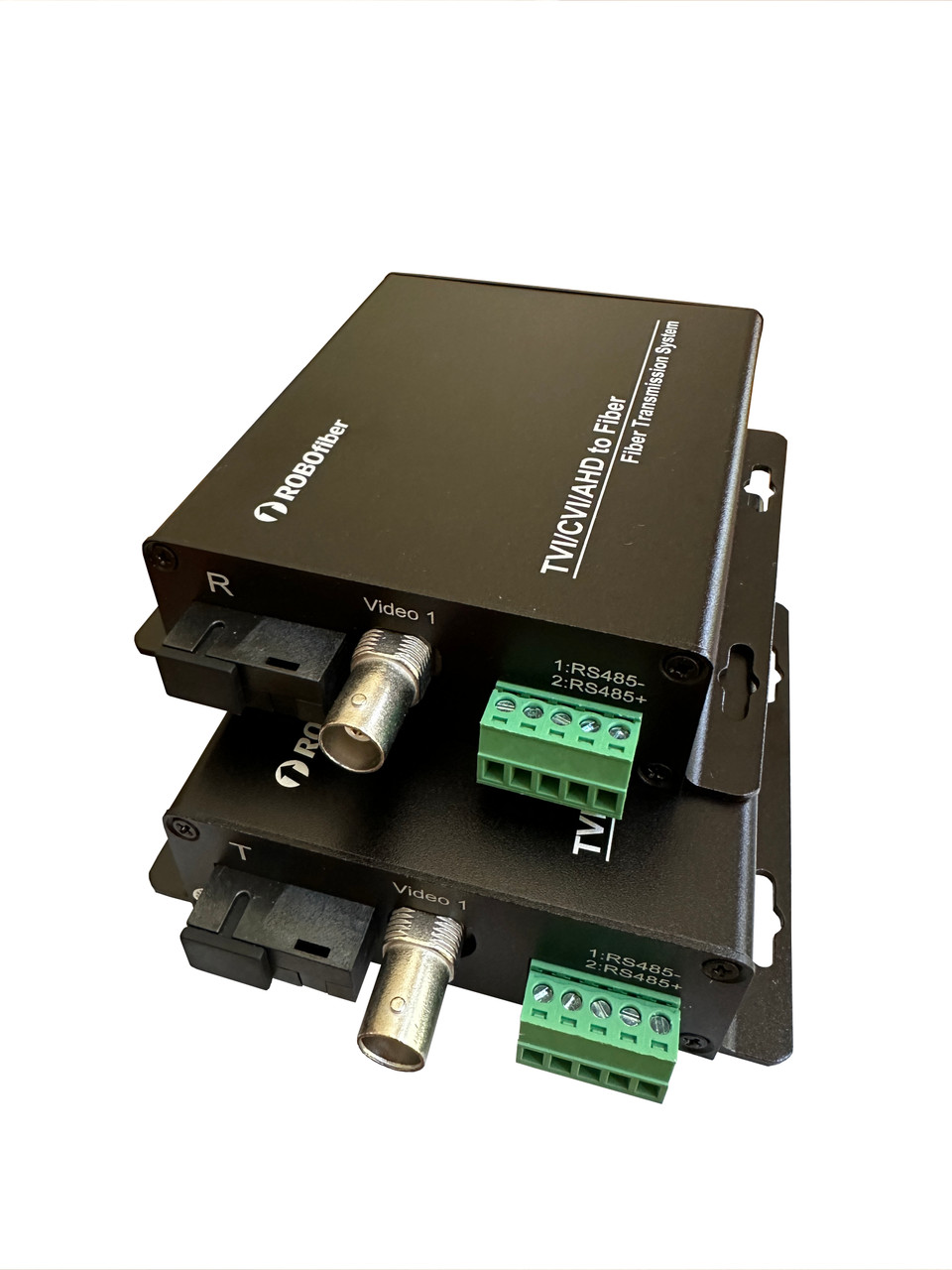 RB-VIDEO-1D1 Fiber Optic Composite Video Extender Set Over MM SM