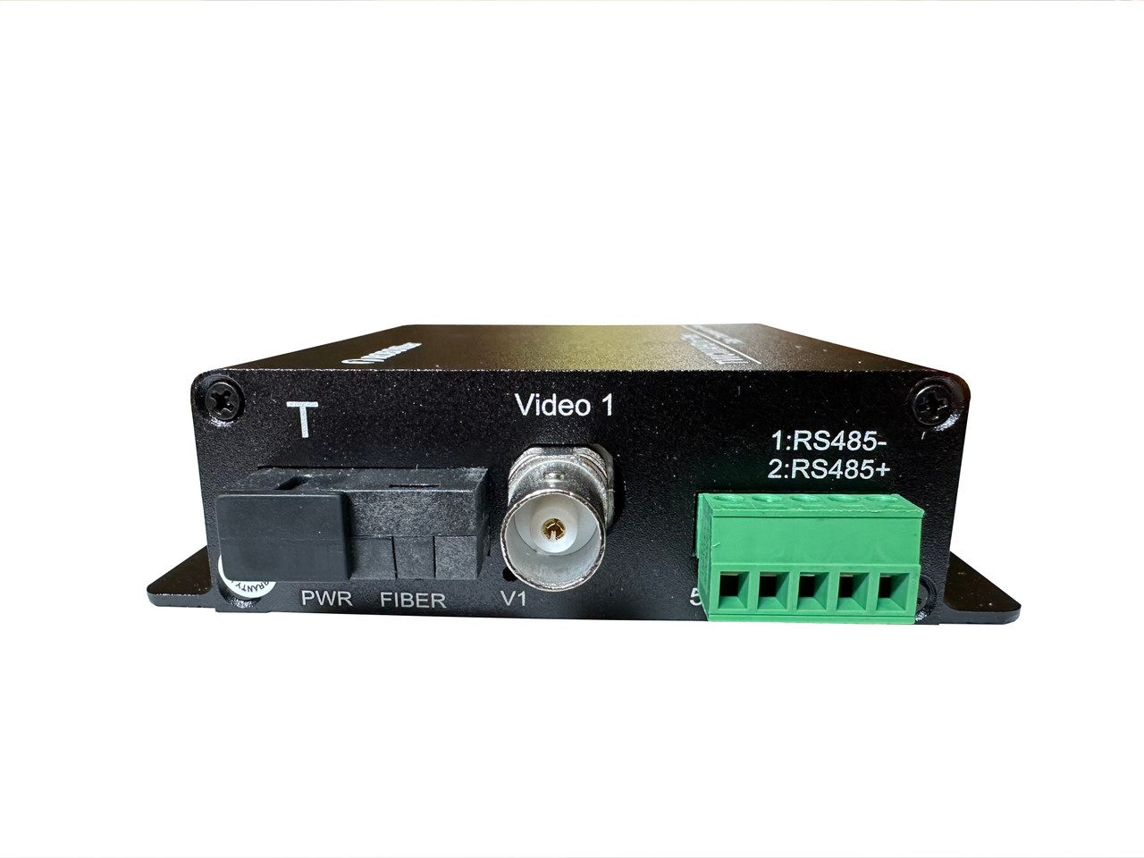 RB-VIDEO-1D1 Fiber optic composite video extender set over MM and SM fiber, single strand BiDi, 20Km reach, with RS485 channel transport TRANSMITTER
