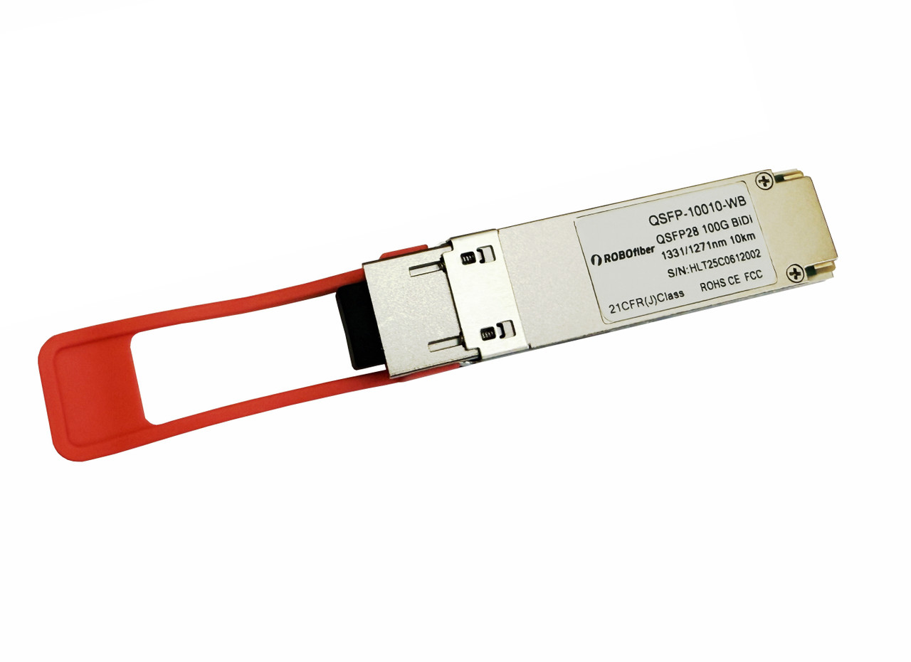 QSFP-10010-WB - QSFP28 100G BiDi LR1 optical transceiver, single-mode single strand, 1331/1271nm, 10Km, one LC/UPC connector