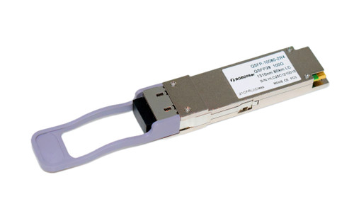 QSFP28 100G ZR4 optical transceiver, single-mode, LAN-WDM 4 aggregate 25G channels, 80Km, QSFP-10080-ZR4 - front view