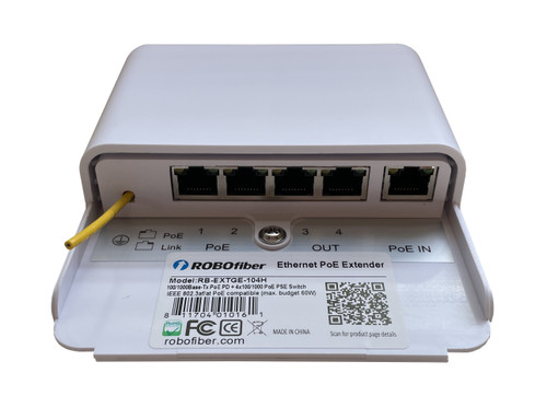 RB-EXTGE-104H Gigabit Ethernet Outdoor grade PoE 100m reach extender, cascadable, IP52 rated