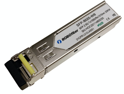 SFP-9020-WB 2.67G multi-rate BiDi SMF 20Km T:1550/R:1310nm SFP transceiver SONET OC48, 2.5G or Gigabit Ethernet