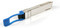 QSFP-10010-LR4 Ethernet 100G QSFP transceiver 10Km range, LC dual connector, quad CWDM 25G lasers, back view