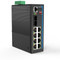 HGW-802SM Gigabit Ethernet Managed Industrial switch with two fiber ports for extreme temperatures, -40 to +75 Celsius