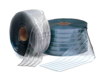 Bulk 8" Cooler Strip Curtain Roll - RIBBED
