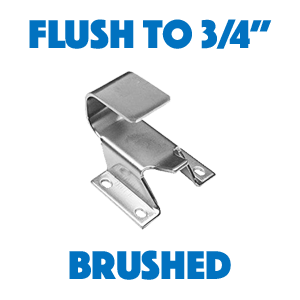 Kason 1094 Adjustable Wide Hook - Flush to 3/4" - Brushed Chrome - 11094000026D