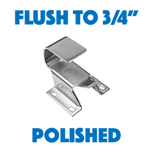 Kason 1094 Adjustable Wide Hook - Flush to 3/4" - Polished Chrome - 11094000026