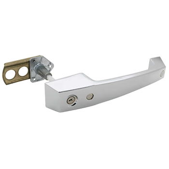 Kason 1229C Cylinder Locking Handle - Brushed Chrome - 11229C00024