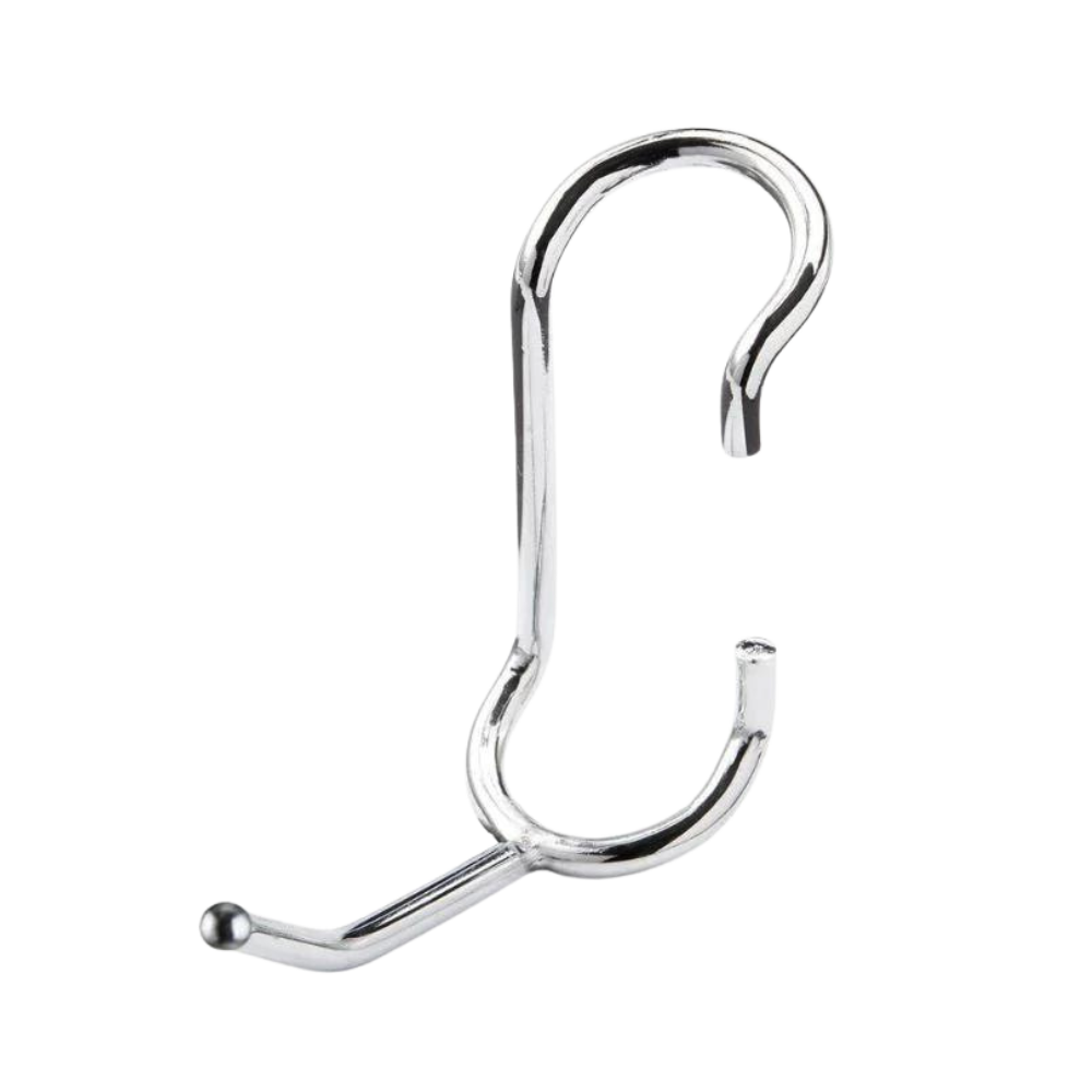 PoleHooks 2 Inch All Purpose Hook - Chrome - 5-Pack