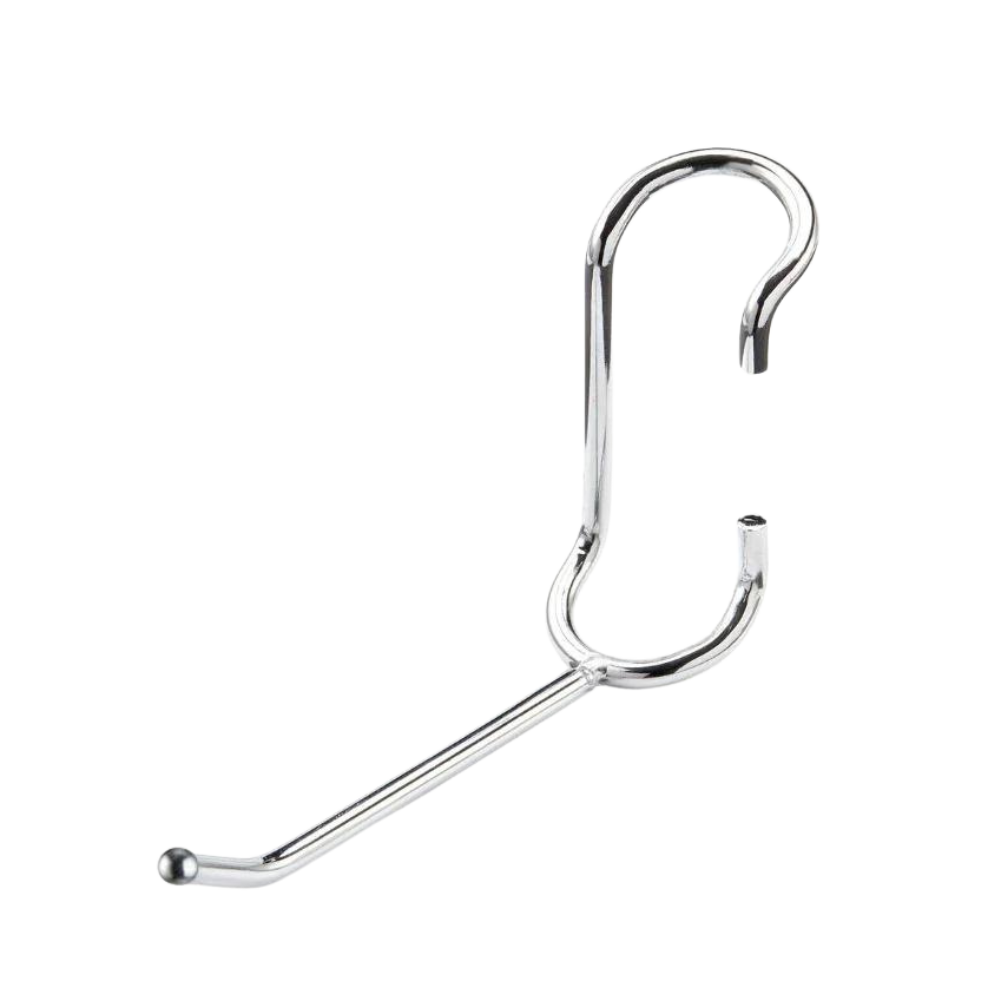 PoleHooks 4 Inch All Purpose Hook - Chrome - 5-Pack