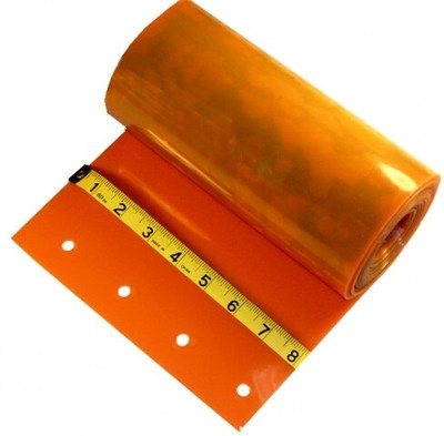 Custom Replacement Strip - 8" Wide - ORANGE - Cooler, Smooth