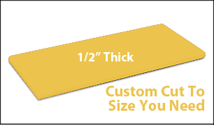 Yellow Cutting Board - 1/2" Thickness