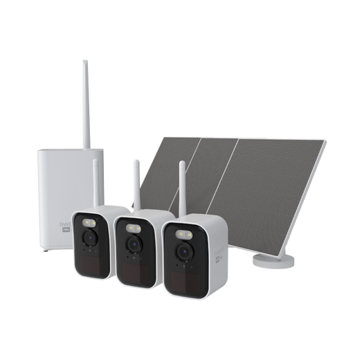 Swann MaxRanger4K™ Mini Long-Range Wireless Security System with Solar Panel | SWNVK-MRMINISD3S3