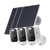CoreCam 2K Wireless Spotlight Cameras 3 Pack with 2-Way Talk, Siren, Heat + Motion Detection plus Solar Charging Panels | SWIFI-COREPRO3S3