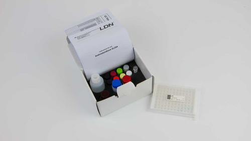 An enzyme immunoassay for the quantitative measurement of androstenedione in serum and plasma. By Rocky Mountain Diagnostics.