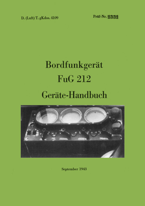 FuG 212 Onboard Radio device manual , German Language :bordfunkgerat FuG 212 Onboard Radio device manual , German Language :bordfunkgerat