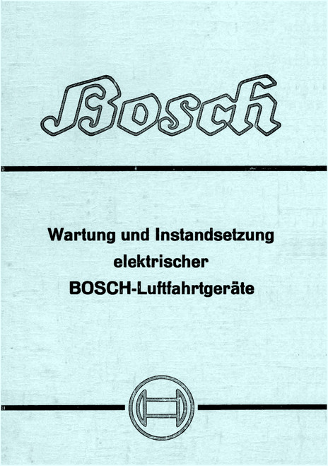 Bosch Aviation Equipment - Maintenance manual Bosch Aviation Equipment - Maintenance manual