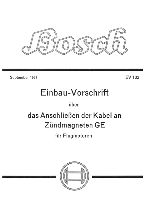 Bosch Ignition Magneto GE Cable Connection Manual - 1937 Bosch Ignition Magneto GE Cable Connection Manual - 1937