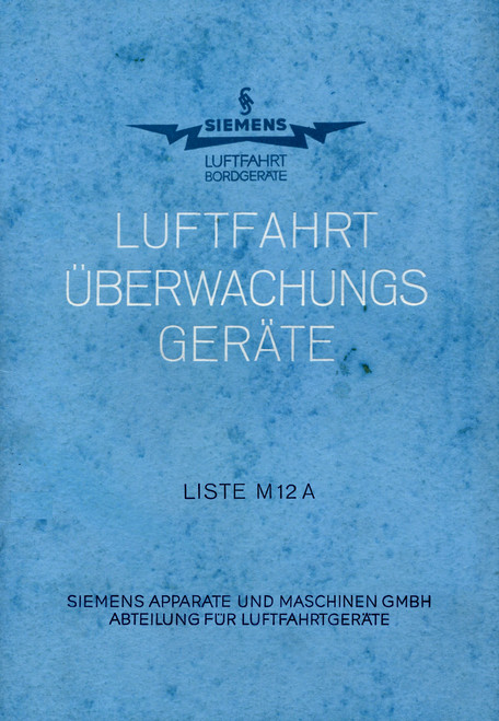 Siemens Monitoring Devices List M 12 A Manual (German Language ) Siemens Monitoring Devices List M 12 A Manual (German Language )
