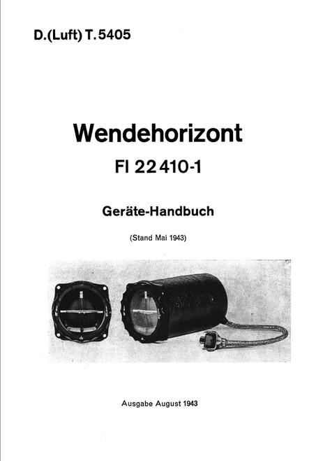 D(Luft)T 5405 Turning Horizont Manual for Aircraft (German Language ) D(Luft)T 5405 Turning Horizont Manual for Aircraft (German Language )
