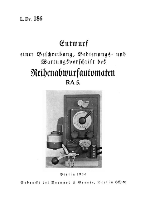 LDv 186 Series Ejection Mechanism RA5 Manual for Aircraft (German Language ) LDv 186 Series Ejection Mechanism RA5 Manual for Aircraft (German Language )